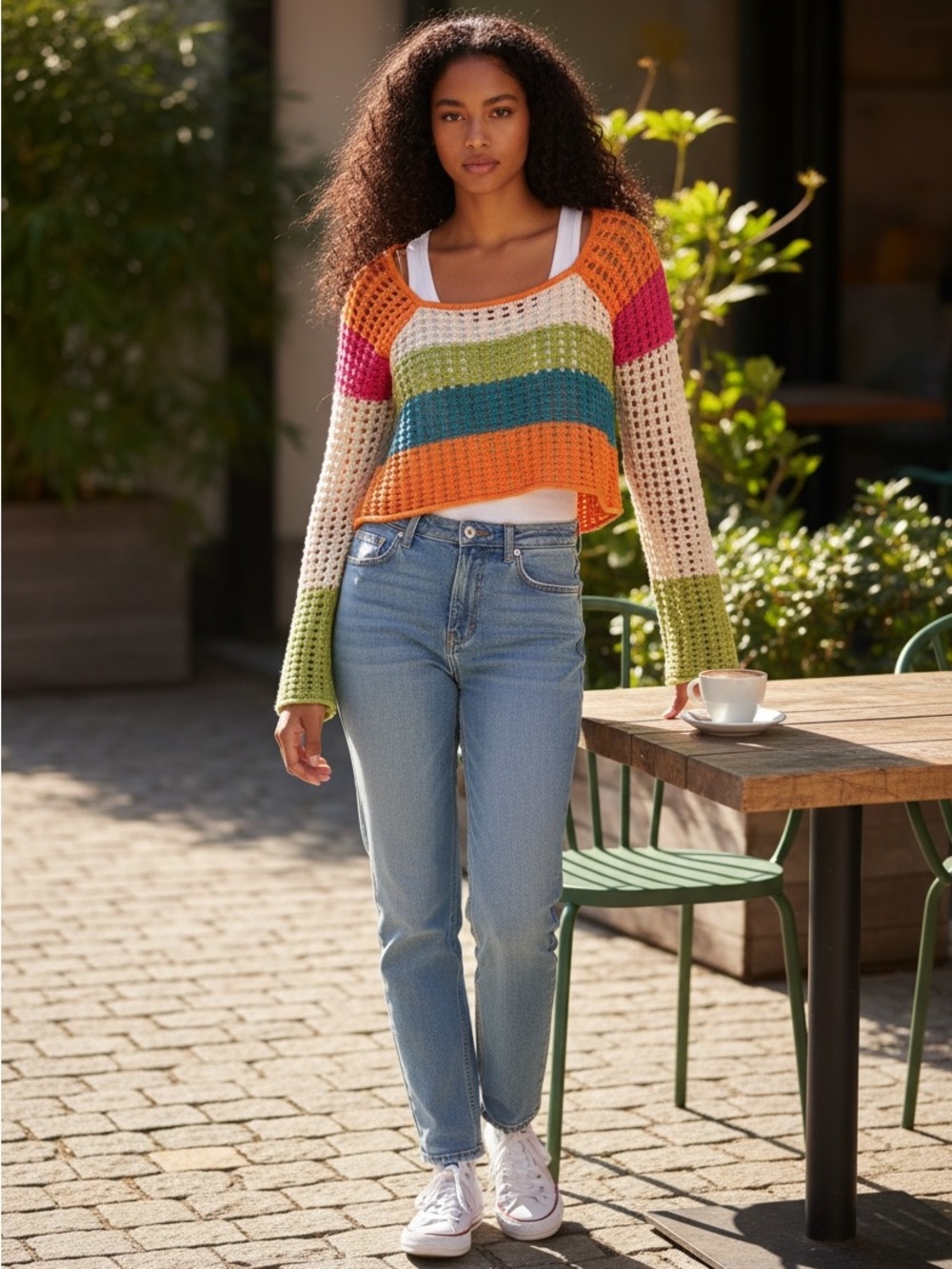 Wild Fable Pink Crochet Pullover Crop Top Size XXS
